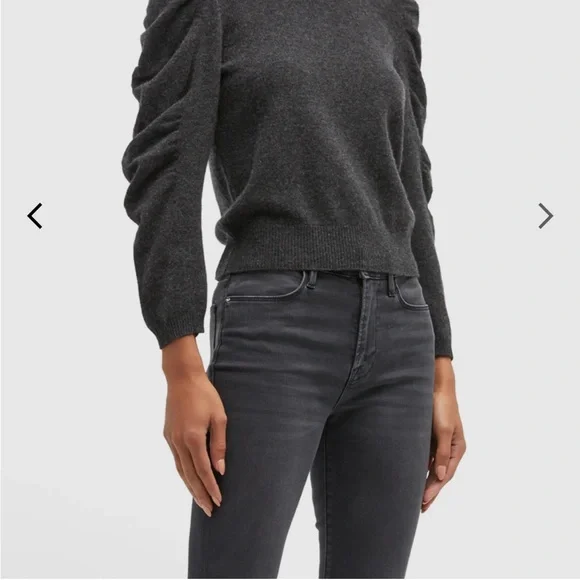 FRAME
Shirred-Sleeve Cashmere Sweater - Picture 8 of 9